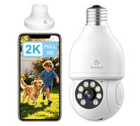 ANTELA 2K (3MP) Camara Vigilancia WiFi Interior Cámaras, Detección de Movimiento, Visión Nocturna en Color, Audio Bidireccional, Compatible con Alexa y Google Home, 2,4 GHz