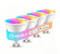 ANTELA Bombilla LED Inteligente WiFi GU10 RGB Regulable 5W 400lm