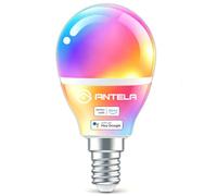 ANTELA Bombilla LED WiFi E14 G45 RGB Regulable 385 lm Compatible Alexa