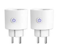 ANTELA Enchufe Inteligente 16A 3680W WiFi Compatible con Alexa y Google Home,con Monitor de Energía, Horarios y Temporizadores, No Necesita HUB,2PCs