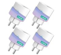 ANTELA Enchufe Inteligente 2,4G/5G 16A 3680W con Monitor de Energía, Compatible con Alexa y Google Home, Horarios y Temporizadores,APP Smart Life/Tuya,4PCs