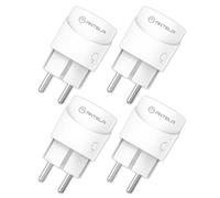 ANTELA Enchufe Inteligente Wifi 10A 2500W con Monitor de Energía, Compatible con Alexa y Google Home, APP Tuya/Smart Life, Temporizador,4pcs