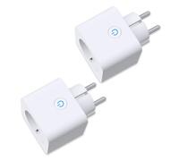 ANTELA Enchufe Inteligente Wifi 16A 3680W con Monitor de Energía, Compatible con Alexa y Google Home, Control Remoto por Smart Life, Programable con Temporizador,2PC