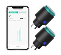ANTELA Enchufe Inteligente WiFi Exterior IP44 con Monitor de Energía 16A