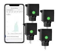 ANTELA Enchufe Inteligente WiFi Exterior IP54 con Monitor de Energía 16A