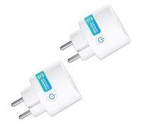 ANTELA Wi-Fi Enchufe Inteligente,Control Remoto por APP & VozCompatible con Alexa y Google Home, Tomada Inteligente con Temporizador,con Monitor de Energía,No Necesita HUB 2,4Ghz,2pcs