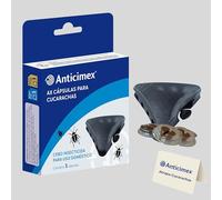 ANTICIMEX - Trampa Cucarachas Profesional con 3 Cebos insecticidas 9 meses de eficacia - Duración hasta 4 años Cebos Anticucarachas, Trampa para Eliminar Cucarachas, huevos y nidos