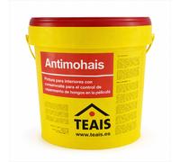 Antimohais Pintura Plástica Acrílica Mate Antimoho para Interiores - Blanca, Alta Cobertura y Resistente a la Humedad, Ideal para Baños y Cocinas White
