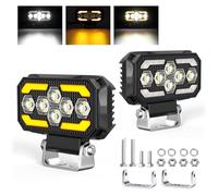 antom 2 piezas foco led 12v de trabajo 168W 9-60V 18000 lúmenes foco LED IP68 impermeable 5 pulgadas focos led para 4x4,excavadoras, tractores, remolques, ATV, camiones, vehículos todoterreno