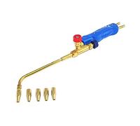Antorcha de soldadura, 5 boquillas, soplete de soldadura de gas, H01-2, oxígeno, propano, acetileno, gas licuado para acero, cobre, aluminio, plata, kit de soplete de soldadura (propano)