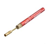 Antorcha de soldadura de gas recargable con gas butano estilo lápiz con llama ajustable para fusión de cobre plateado, dorado y trabajo eléctrico, color rosa (1 unidad)