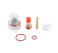 Antorcha TIG Lente de Gas Cuerpo Collar Vaso Vidrio Kit Soldadura TIG Accesorios WP-17/18/26 Repuestos Piezas Aguja Tungsteno Arandela 2.4mm