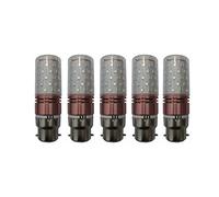 ANTYX Bajo Voltaje 12V 24V B22 Bayoneta Bombilla de luz 10W Bulbo Bulb Light 2835SMD 60LED AC/DC 12-40v for RV Camper Marine, Luz de Potencia Solar y Off Grid 5-Pack (Color : Azul)