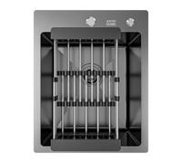ANW HOME Fregadero Cocina 1 Seno 40x50 cm, Grafito PVD