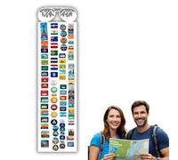 Anwicar Pizarra Magnética - Tablero magnético con diseño de gafas de montaña - Ideal para imanes y notas - Pizarra magnética para escribir - incl. kit de montaje - Blanco - 80x21 cm