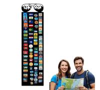 Anwicar Pizarra Magnética - Tablero magnético con diseño de gafas de montaña - Ideal para imanes y notas - Pizarra magnética para escribir - incl. kit de montaje - Negro - 80x21 cm