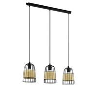 Anwick Lámpara colgante (180 W, L x An x Al: 88 x 18 x 110 cm, Negro/Marrón, E27)