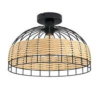 Anwick Plafón redondo (60 W, Ø x Al: 380 mm x 265 cm, Negro, E27)