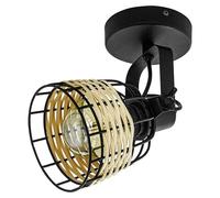 Anwick Regleta (40 W, Negro/Ratán, E27, 1 ud.)
