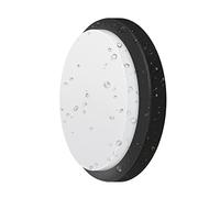 ANWIO 13W Lámpara de Pared Impermeable Redondo para Exteriores Interiores, IP54 PIR Luz Blanca Neutra 4000K 980LM, Lámpara para Baño Cocina Pasillo Garaje o Taller. Negro.