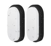 ANWIO 2x 14W Apliques Pared Impermeable Ovalada para Exteriores Interiores, IP54 PIR Luz Blanca Neutra 4000K 980LM, Lámpara para Baño Cocina Pasillo Garaje o Taller. Negro.
