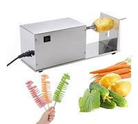 ANXYYDS Cortadora de Papas Tornado eléctrico de Papas Cortadora en Espiral Cortadora automática de Papas retorcidas de Acero Inoxidable Máquina cortadora de Vegetales para Uso Comercial doméstico