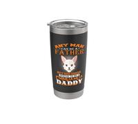Any Man Can Be A Father Chihuahua Daddy Funny Dog Dad Vaso térmico de acero inoxidable de doble pared