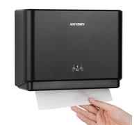 anydry 5101 Dispensador de Toallas de Mano Higiénico ABS Dispensador de Papel Toalla Comercial Montado en Pared Negro