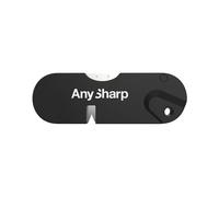 AnySharp Afilador Táctico de Bolsillo, Perfecto para Exteriores, Arrancador de Fuego, Afilado Carburo Tungsteno, ABS, Negro