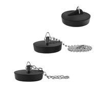 AOEVUIR 3 Pcs Tapon Fregadero con Cadena 40cm und 10cm Tapon De Lavabo con Cadena de Bolas Tapon Lavabo Universal Tapon de Bañera con Cadena Tapon de Desague Tapon Drenaje Ø 40-45mm