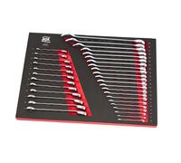AOK Professional 34 Piezas Juego de anillos / trinquete / llave inglesa con incrustaciones de espuma