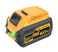 Aokicase Batería de repuesto para Dewalt 20 V/60 V, compatible con DCB200/DCB203/DCB204/DCB205/DCB206/DCB209/DCB180/DCB182/DCB183/DCB184/DCB185/DCB606/DCB609 (455) 00 mAh, 1 Pack Amarillo