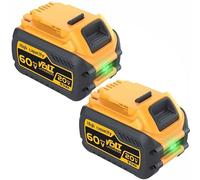 Aokicase Batería de repuesto para Dewalt 20 V/60 V, compatible con DCB200/DCB203/DCB204/DCB205/DCB206/DCB209/DCB180/DCB182/DCB183/DCB184/DCB185/DCB606/DCB609 (455) 00 mAh, 2 Paquetes) amarillo