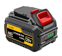 Aokicase Batería de repuesto para Dewalt 20 V/60 V, compatible con DCB200/DCB203/DCB204/DCB205/DCB206/DCB209/DCB180/DCB182/DCB183/DCB184/DCB185/DCB606/DCB609 (909) 00 mAh, 1 Pack Negro
