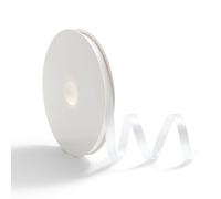 AOKSUNOVA Cinta de Satén Decorativa 10 mm x 45 m, Blanco