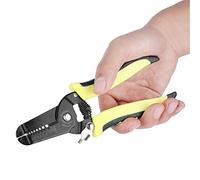 Aolidsive 10-24 AWG Multi Tool Pelacables, Crimpadora y Cortadora | Prensado de terminales sin aislamiento, agarre ergonómico de PVC, cortador integrado para cables de cobre, para fontaneros