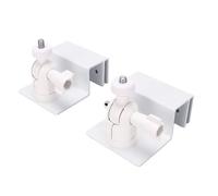 Aolidsive 2 Juegos de Soporte de Montaje de Canalón de Panel Solar Ajustable con Rotación de 360° para Sistemas Ring y Arlo - Aleación de Aluminio Blanca Duradera