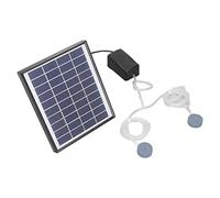 Aolidsive Bomba Solar para Estanque, Kit de Bomba de Aire con Panel Solar Ajustable, 10 V, 6 W, CC, Micro de Fuente con Piedra de Burbujas, 0,8 L por Minuto, para Estanque, Pecera, Jardín de Agua Al
