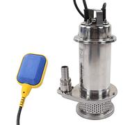 Aolidsive Bomba Sumergible Bomba de Agua Eléctrica de Acero Inoxidable 304 370W 220V con Bola Flotante Tubería de 25 Mm Apta para Drenaje de Transferencia de Agua en Pozos, Sótanos y Tanques