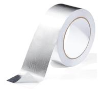 Aolidsive Cinta Térmica de Fibra de Vidrio, 2 Unidades, Aislamiento Reflectante Duradero para Conductos HVAC, Envoltura de Tuberías, 2 Pulgadas, 32,8 Pies, Color Plateado