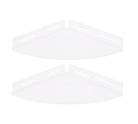 Aolidsive Estantes Flotantes de Esquina de Acrílico, Elegante Organizador de Almacenamiento Transparente para Montaje en Pared de Baño, 2 uds., 21,5 X 21,5 X 3,3 Cm (2 Piezas Transparente)