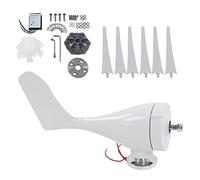 Aolidsive Generador de Turbina Eólica, Kit de Generador de Turbina Eólica de 6 Aspas de 200 W con Controlador de Ajuste de Orientación DC24 V, Ala Trasera Aerodinámica para Uso de Monitoreo de (DC24V)
