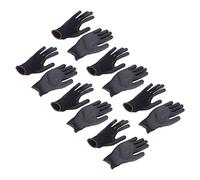Aolidsive Guante Antiestático 10 Pares de de Trabajo de Punto de Nailon Recubiertos de PU Negros Agarre Antideslizante sin Costuras para Ensamblaje Electrónico PCB Maquinaria de Inspección Taller