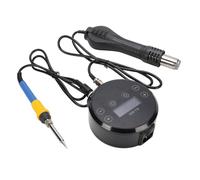 Aolidsive Kit de Estación de Soldador de Aire Caliente, Pantalla Digital, Control Inteligente de Temperatura, Controles Táctiles de Pantalla LCD, con 3 Boquillas, Salida en Espiral de (Enchufe
