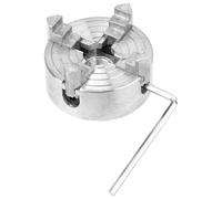 Aolidsive Mandril de Torno Z011A, Accesorio de 4 Mordazas de Aleación de Zinc para Mini Torno de Metal, Tamaño de Rosca M12*1, Ideal para Aficionados y Talleres