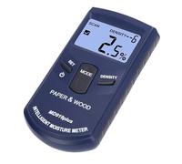 Aolidsive Medidor de Agua de Madera Medidor de Humedad Digital ABS 2 a 80 por Ciento de Madera 2 a 40 por Ciento de Papel Pantalla Retroiluminada de 25 Mm de Profundidad para Detección de Fugas en