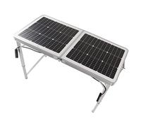 Aolidsive Mesa de Panel Solar, Mesa de Panel Solar Portátil Plegable de Aleación de Aluminio de 100 W con Salida USB Dual IP68 a Prueba de Agua, Carga de 50 Kg para Camping, Picnic, Uso Al Aire Libre