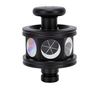 Aolidsive Prisma de Estación Total 360°, Precisión 5 Segundos, Constante | Vidrio óptico K9, Carcasa de Aleación de Aluminio, Nivel de Ojo de Buey para Configuración Rápida, Reflector para