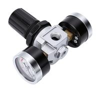 Aolidsive Regulador de Presión de Aire Ajustable Duradero 1/4 NPT con Manómetro para Compresor de Aire y Herramientas Neumáticas 0-150 PSI 2 Unidades