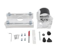 Aolidsive Soporte de Ranura para Base de Enrutador, Diseño 2 en 1, Aleación de Aluminio y Acrílico, Base Fija y Función de Inmersión, Limitador de Profundidad Ajustable para Carpintería,